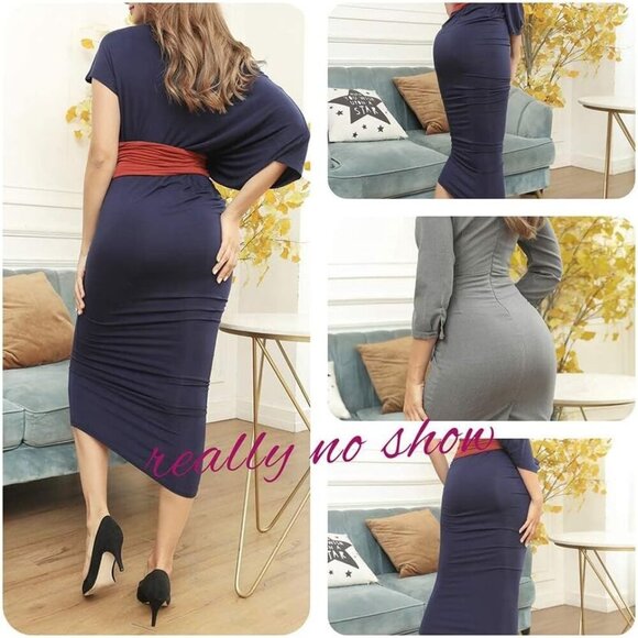 Women's Seamless Thong Panties Breathable Cotton Liner High Waist Underwear - Picture 5 of 6